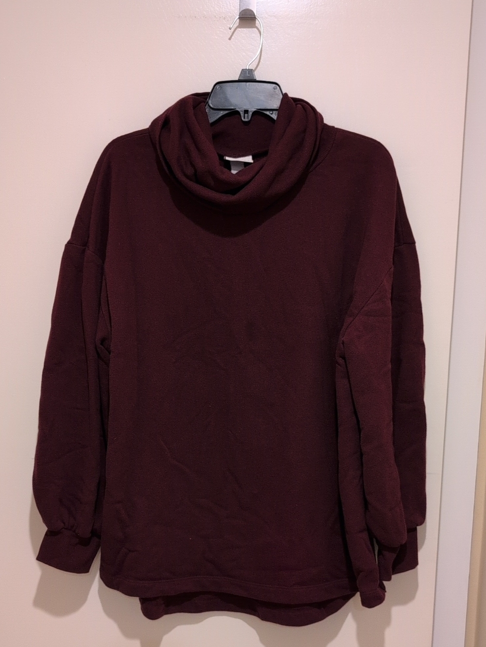 Ava & Viv Wine Cowl Neck Sweater